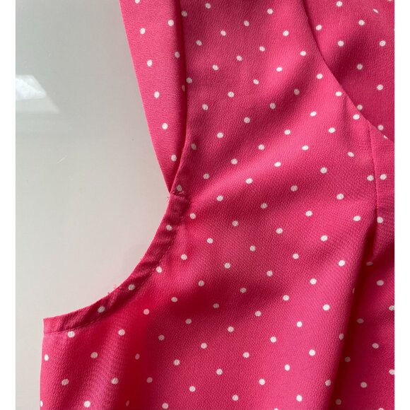 Pink Polka Dot Sleeveless Blouse, Size M, Candie’s, Size M, Barbiecore - Picture 9 of 10